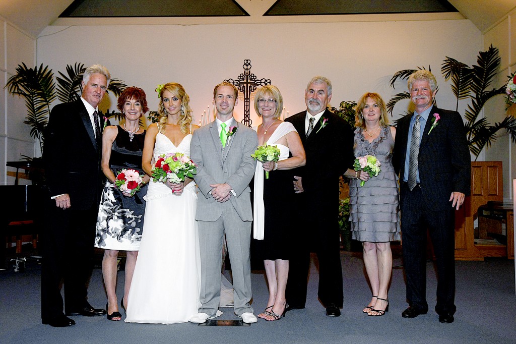 Bride and Groom with parents