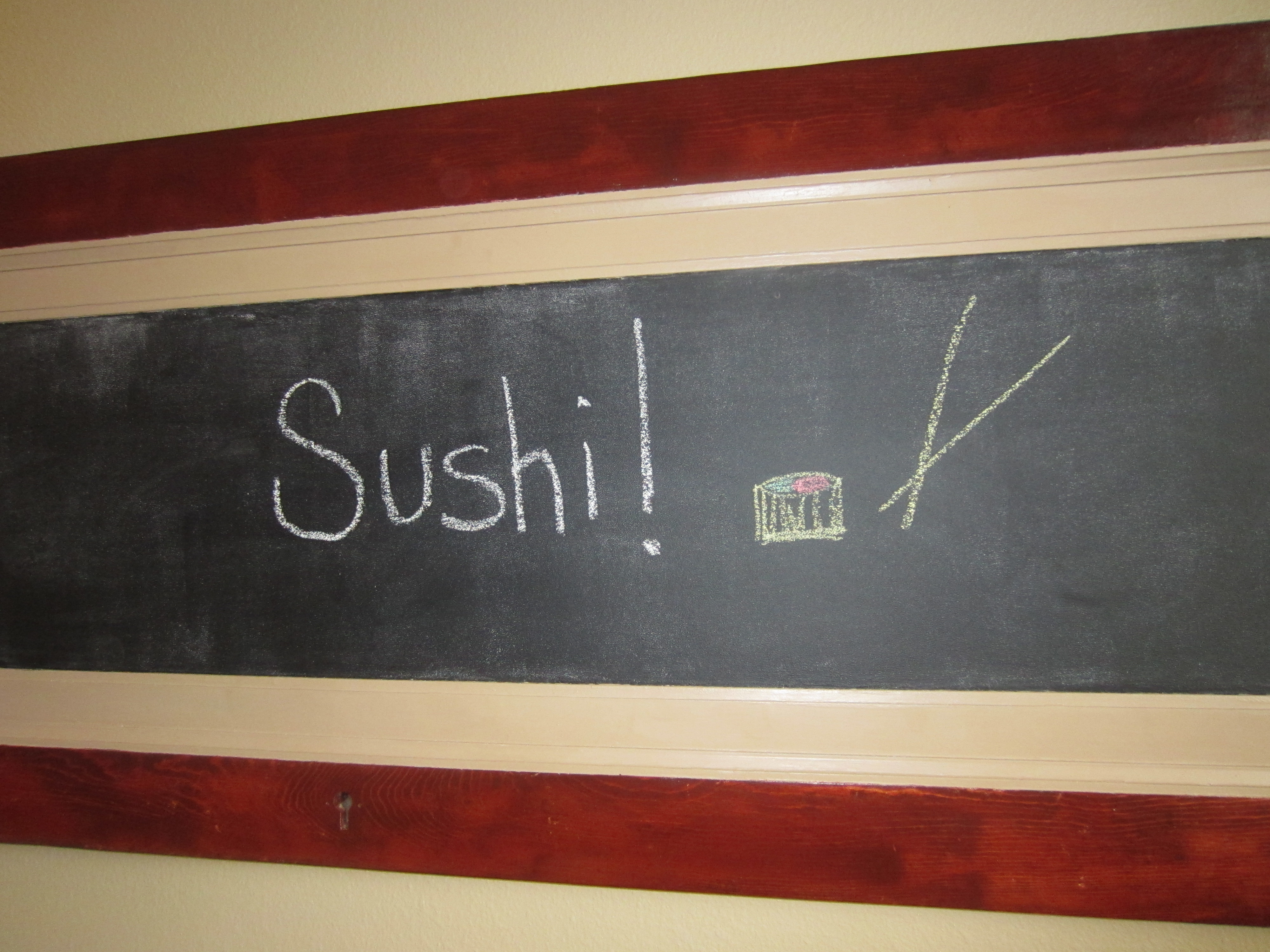 sushi chalkboard