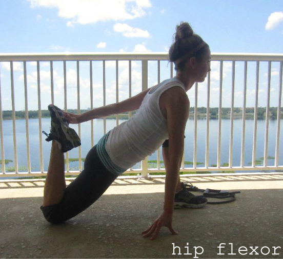 Hip Flexor stretch after running