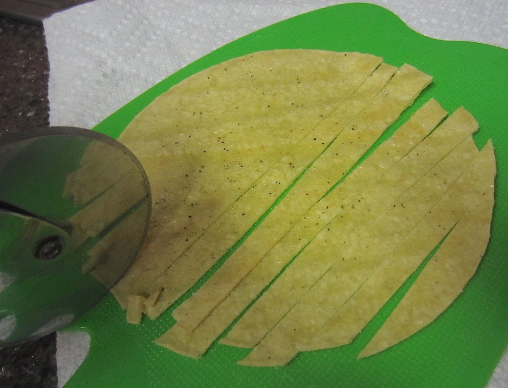 Making Tortilla Strips