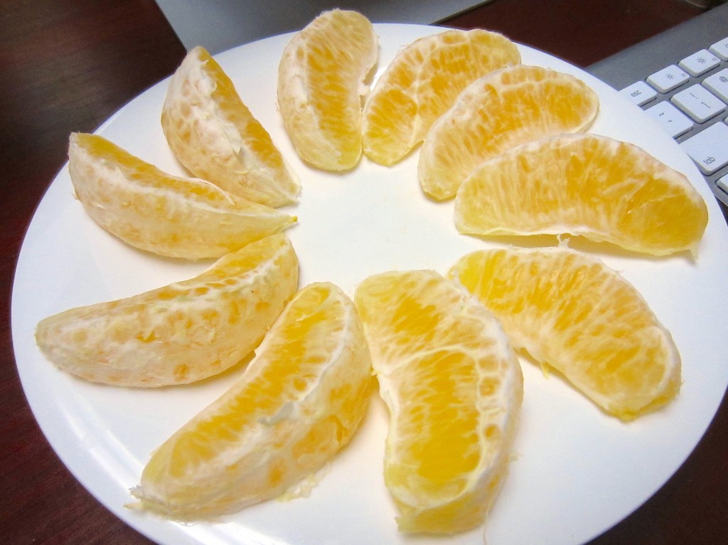 navel orange slices
