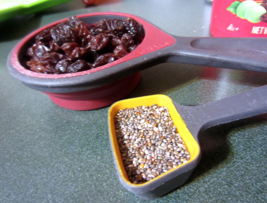 chia seeds and raisins