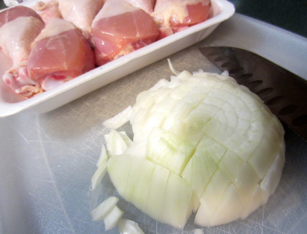 chopping onions