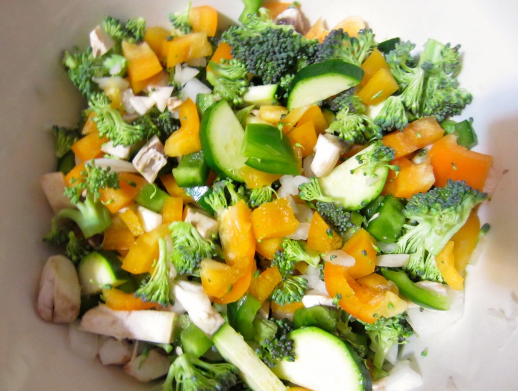 prep vegetables for casserole