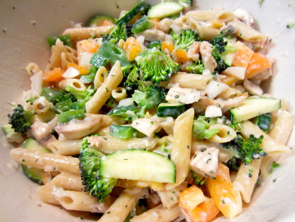 vegetable chicken pasta