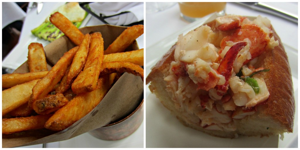 Lobster Roll and fries at Mare Oyster Bar Boston