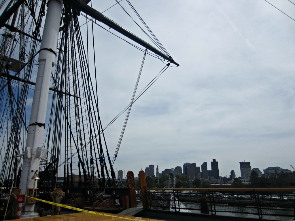USS Constitution city view
