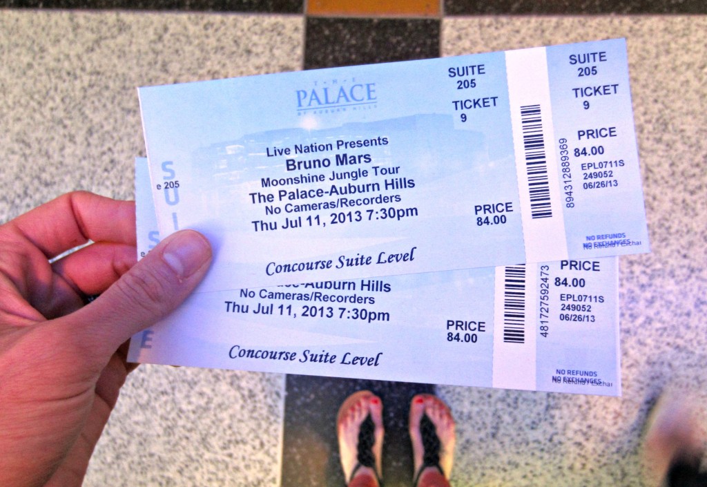 Bruno Mars Concert tickets 