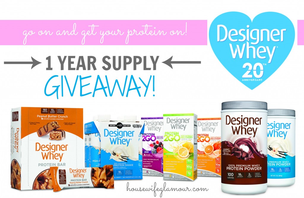 Designer Whey 1 Year Supply Giveaway