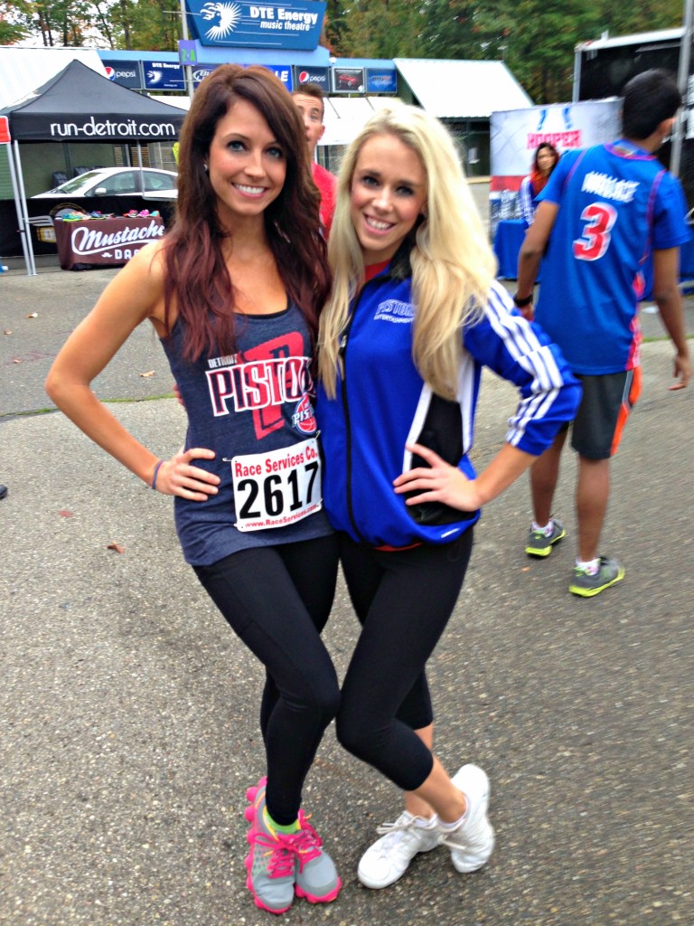 stephanie at Pistons Fit 5K