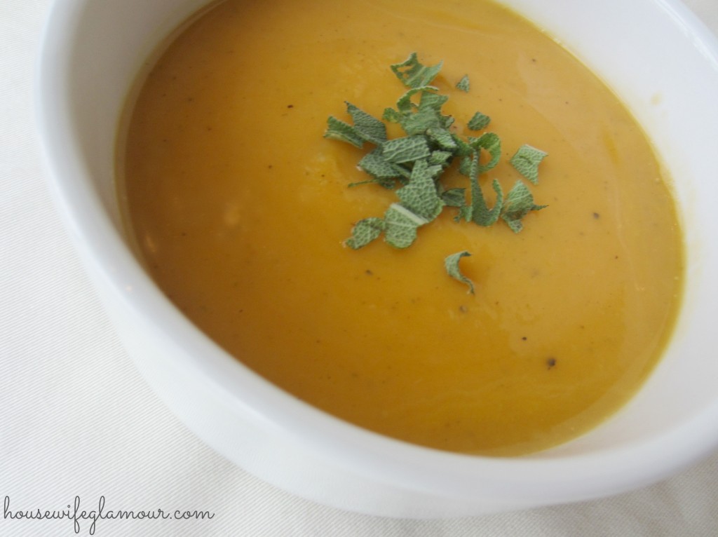 butternut squash soup closeup