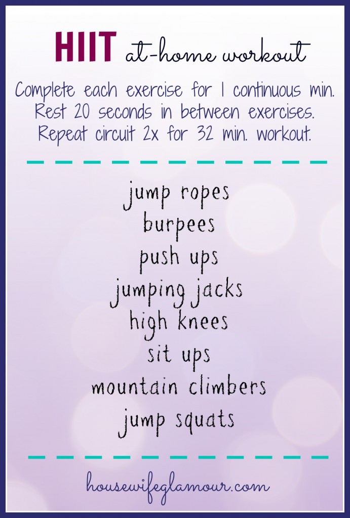 HIIT at home workout