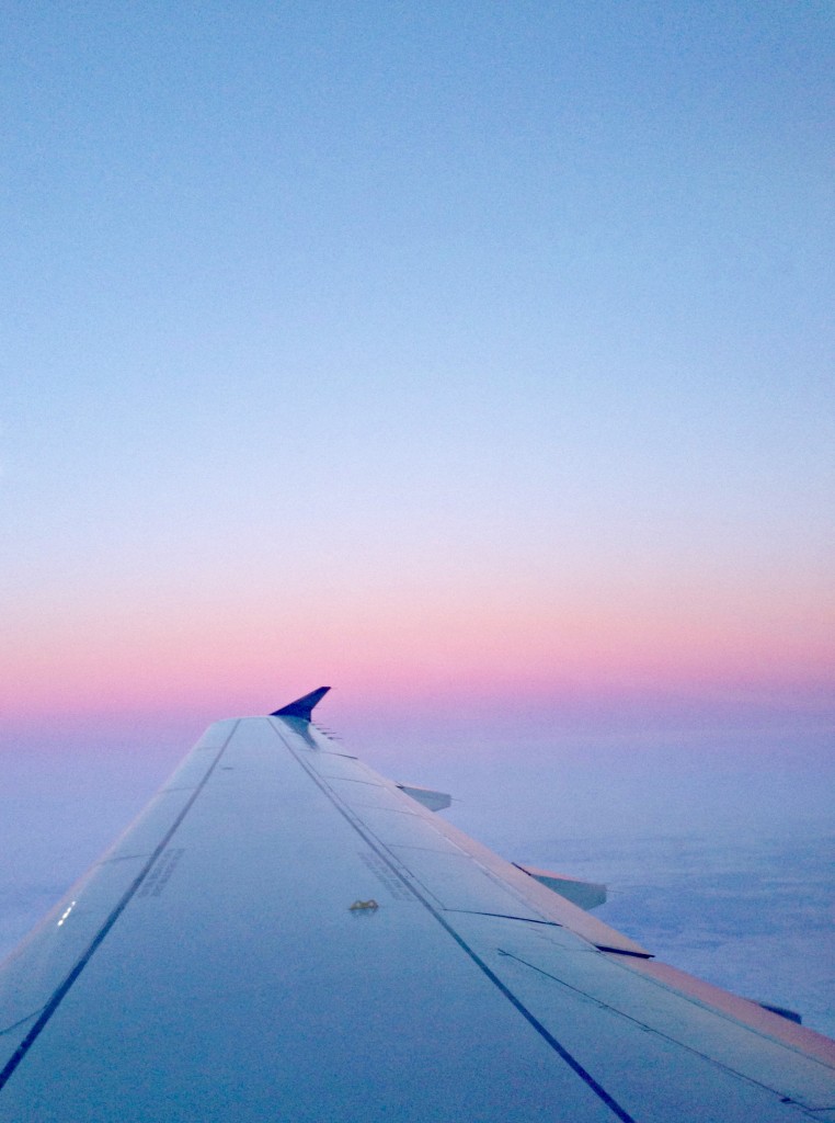 plane ride sunrise