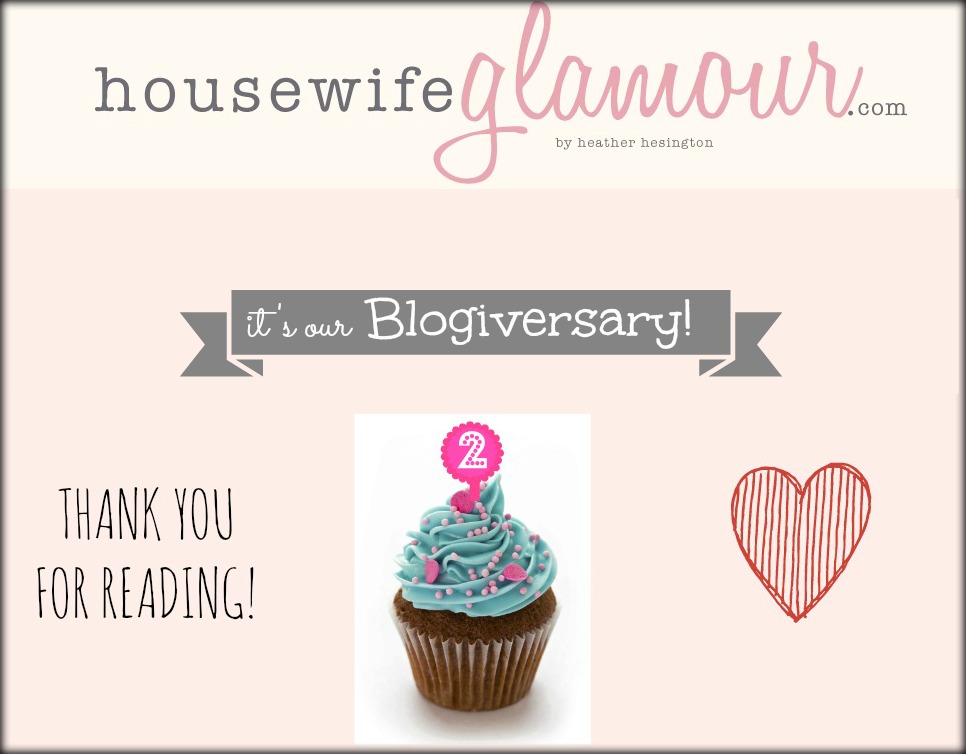 Housewife Glamour Happy 2nd Blogiversary