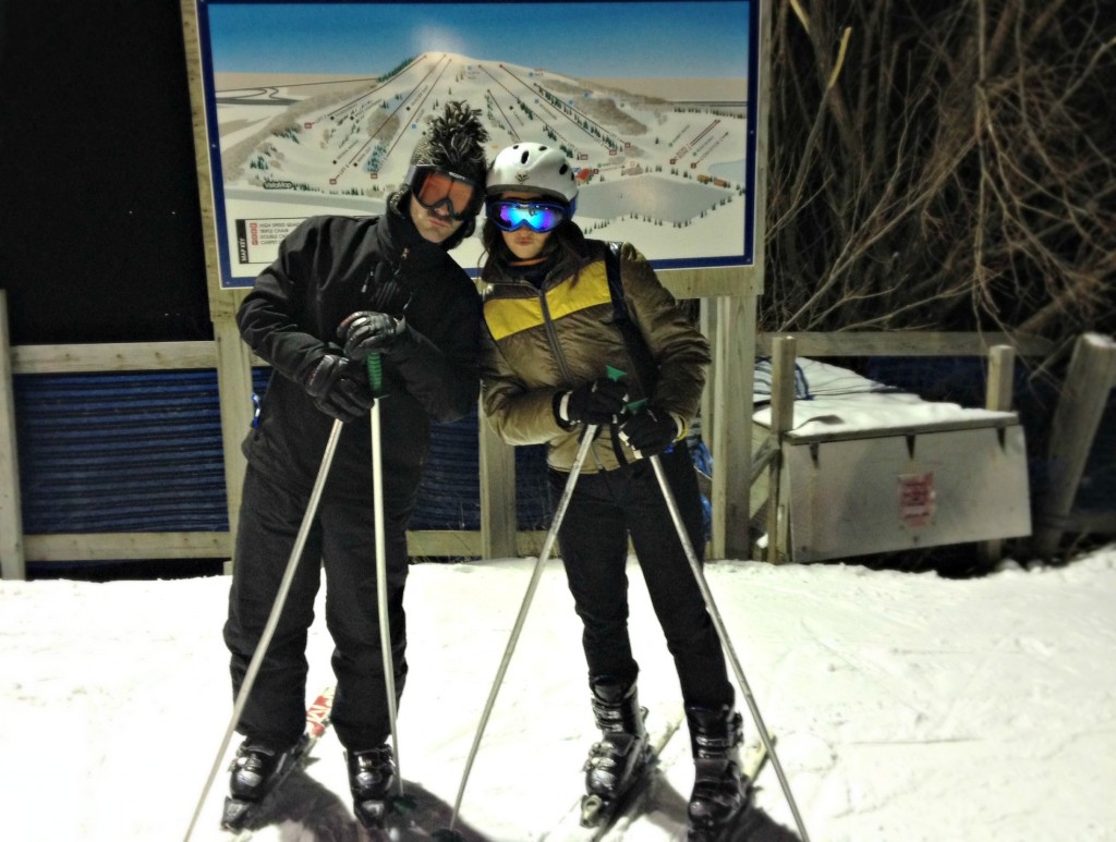 scott and i skiing for the first time together