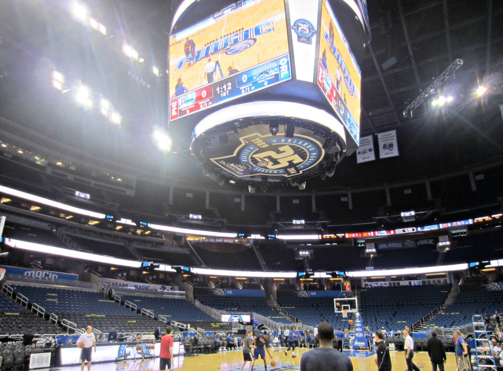 Amway Center game day court