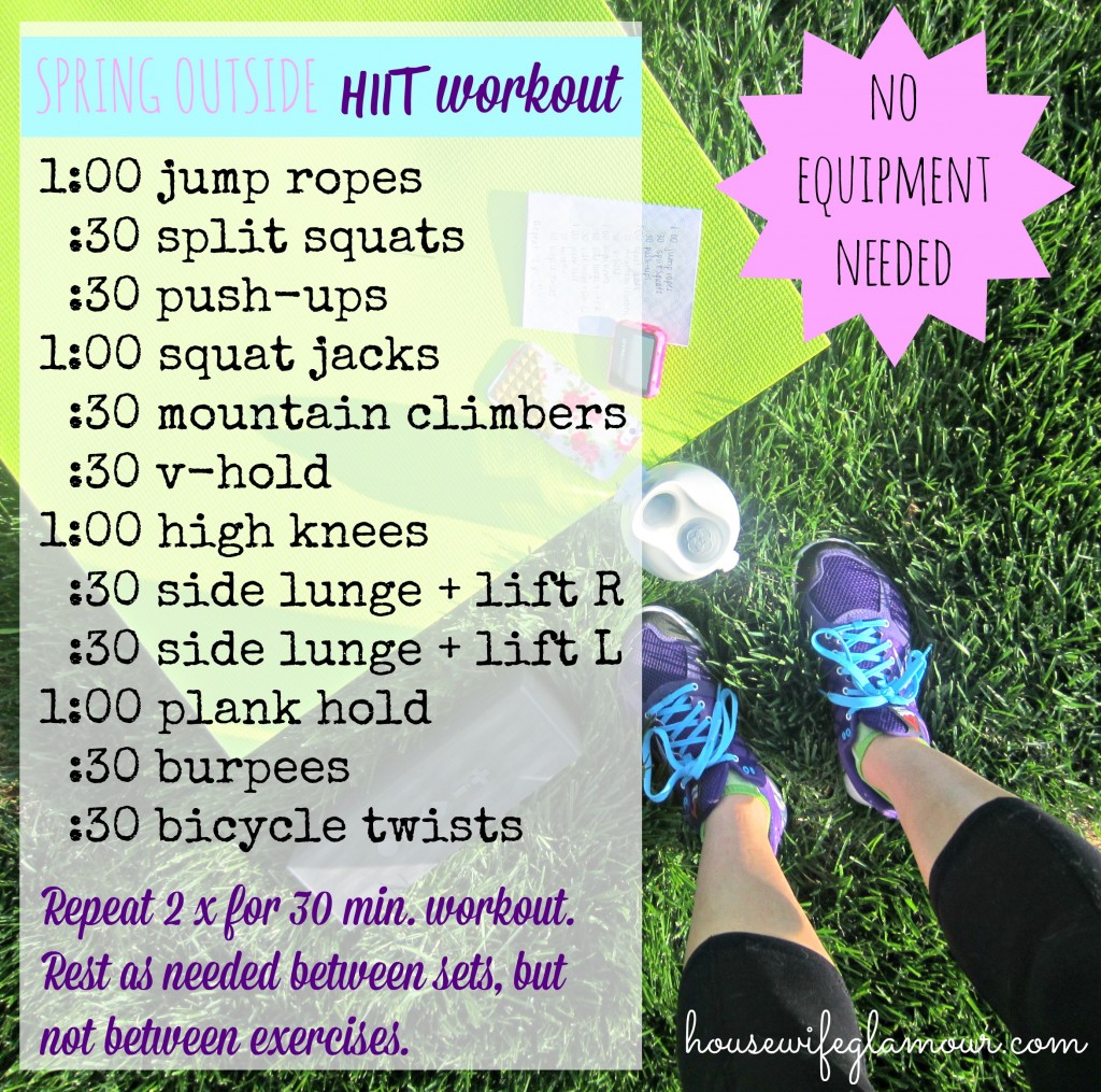 Spring HIIT Outside Workout