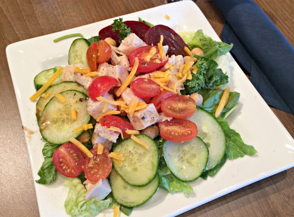 healthy salad at arena cafe