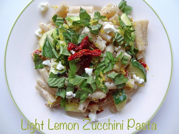Light Lemon Zucchini Pasta - Nutrition Nut on the Run