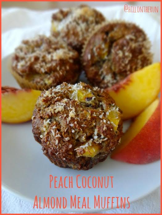 Peach Coconut Almond Meal Muffins - Nutrition Nut on the Run