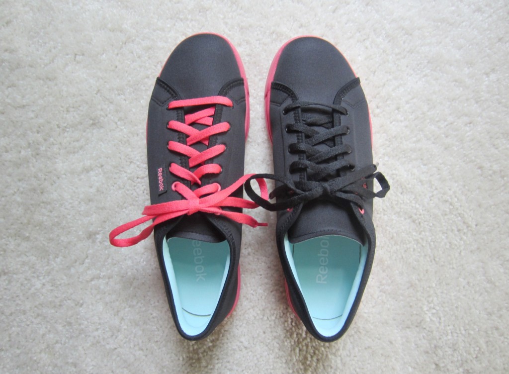 Reebok Skyscapes pink and black sneakers
