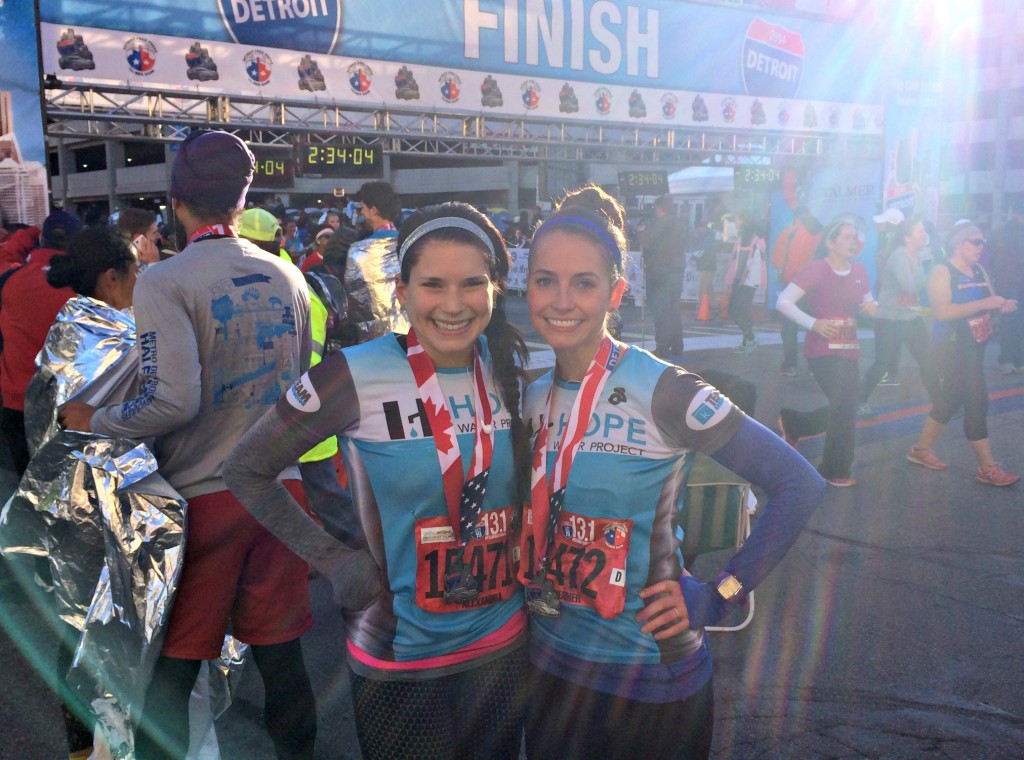 2014 Detroit Free Press Half Marathon finish
