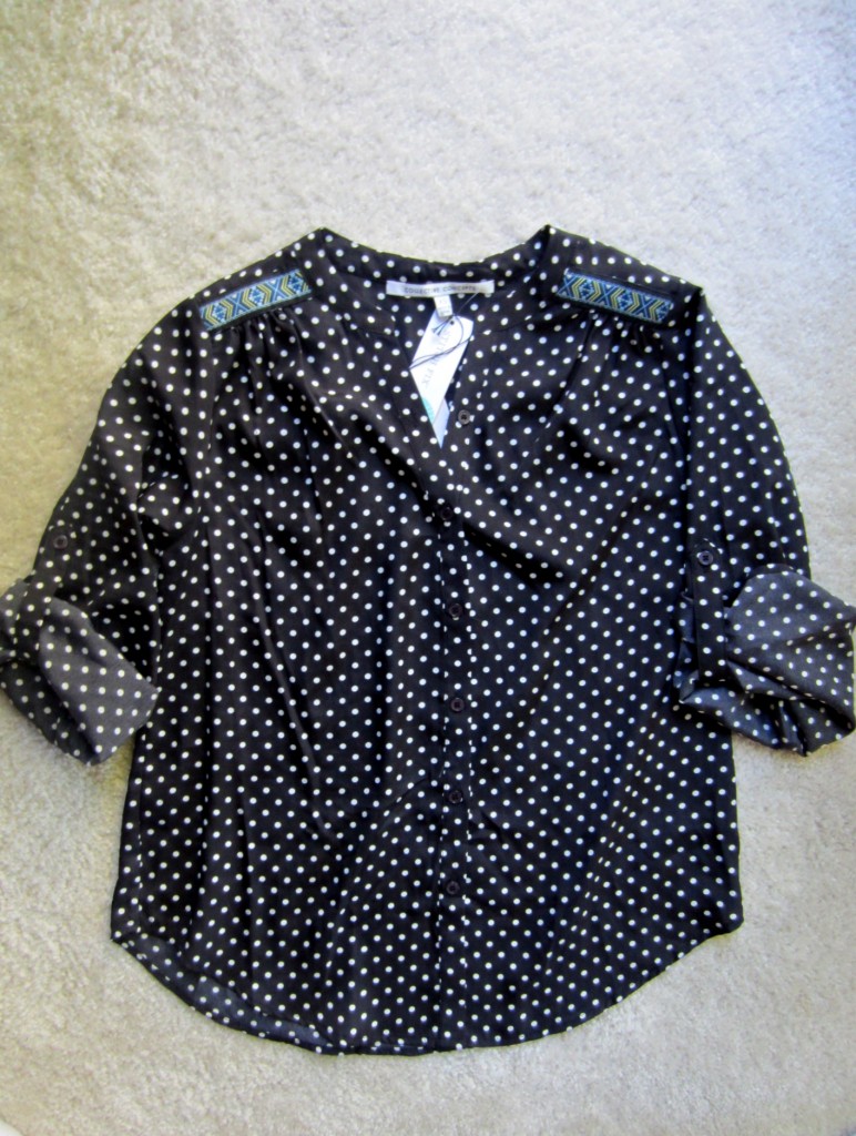 stitch fix collective concepts melandry dot print button-up blouse