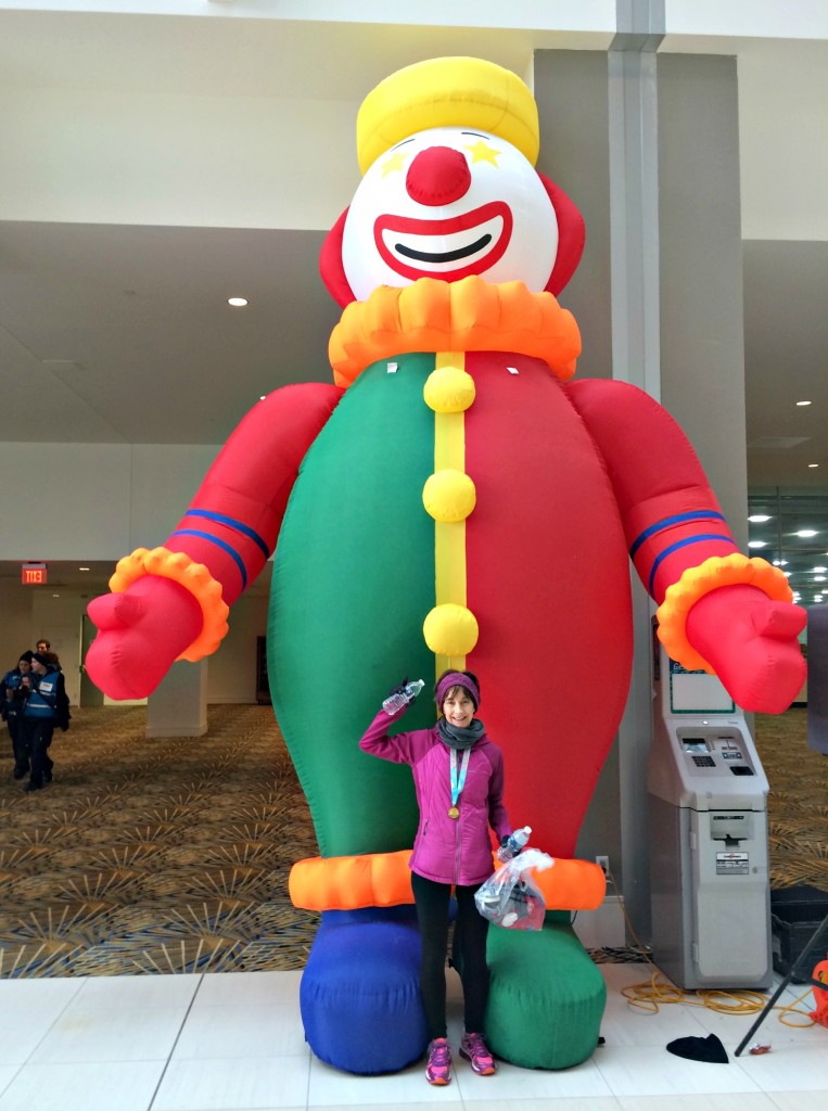 mom with the parade company clown