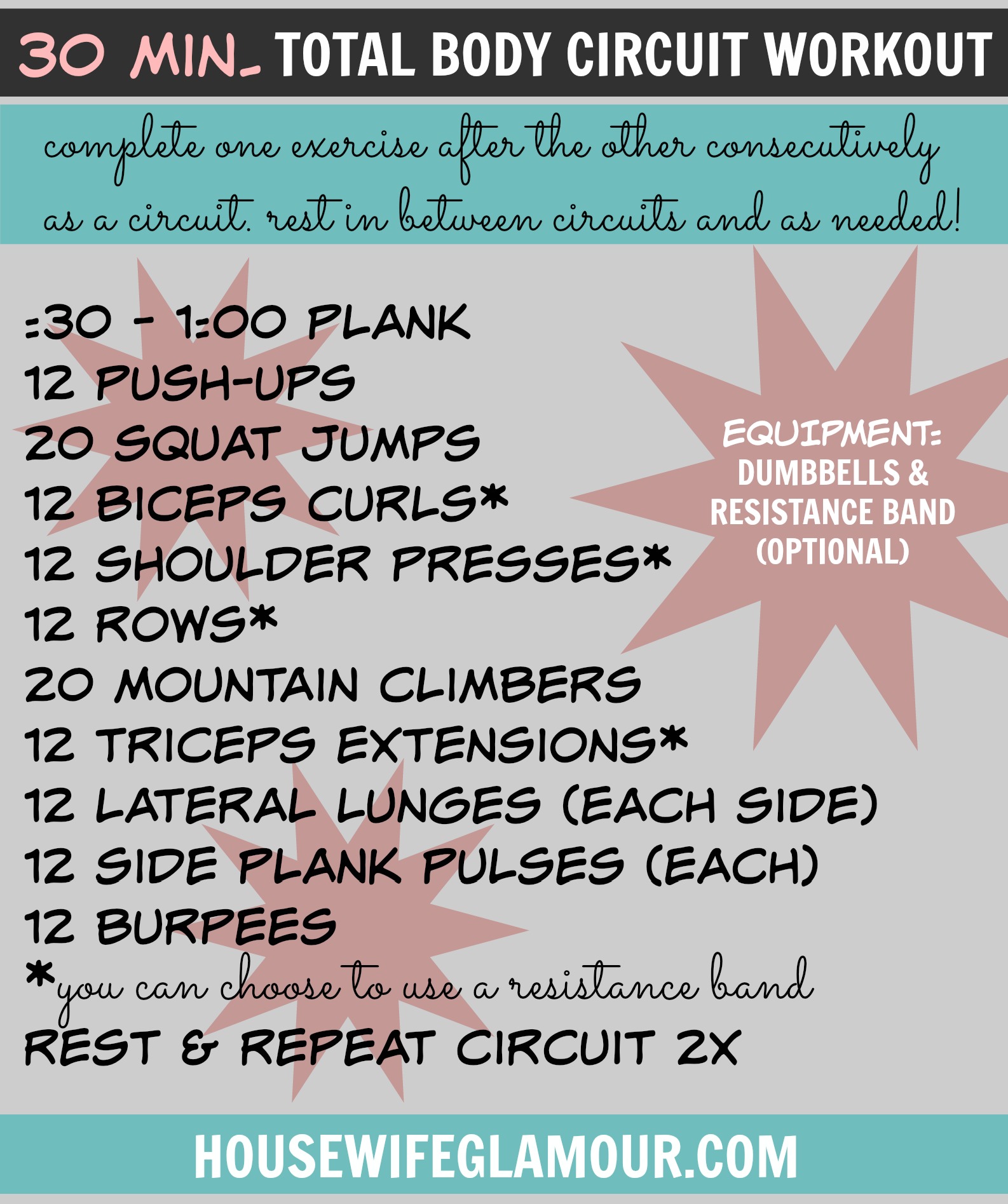 30 minute total body circuit workout