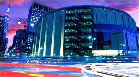 Madison Square Garden at night