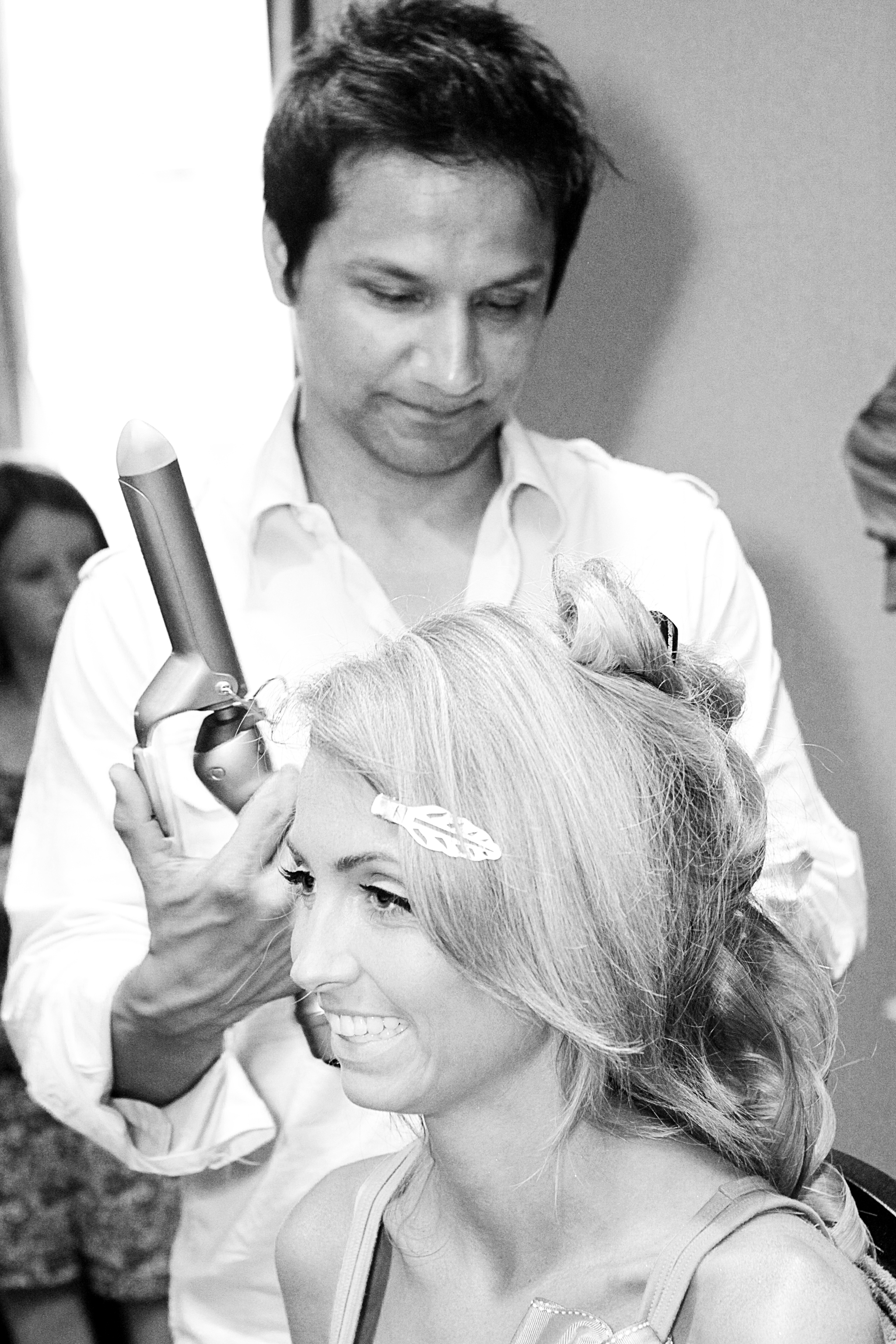 Demarco doing my wedding day hair