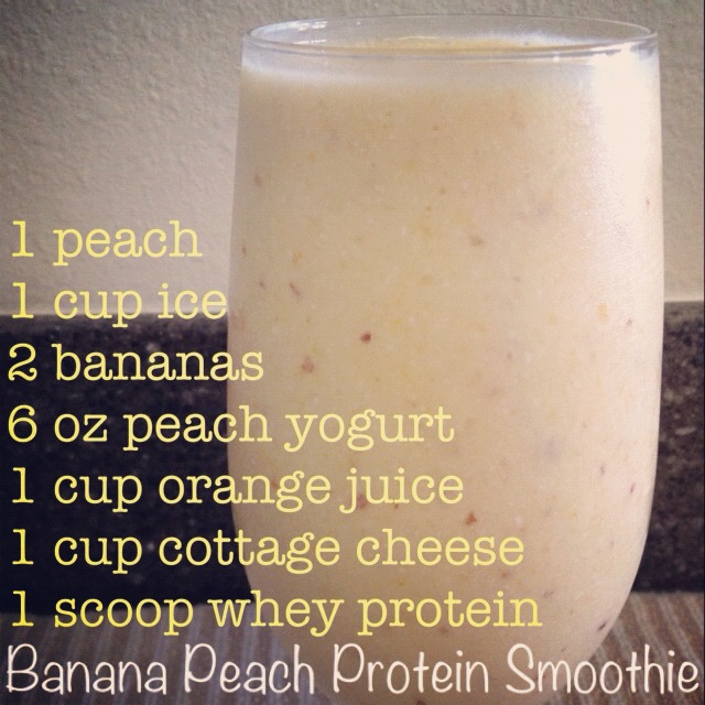 Banana Peach Protein Smoothie recipe
