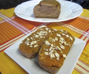 Banana Pumpkin Bread with toppings