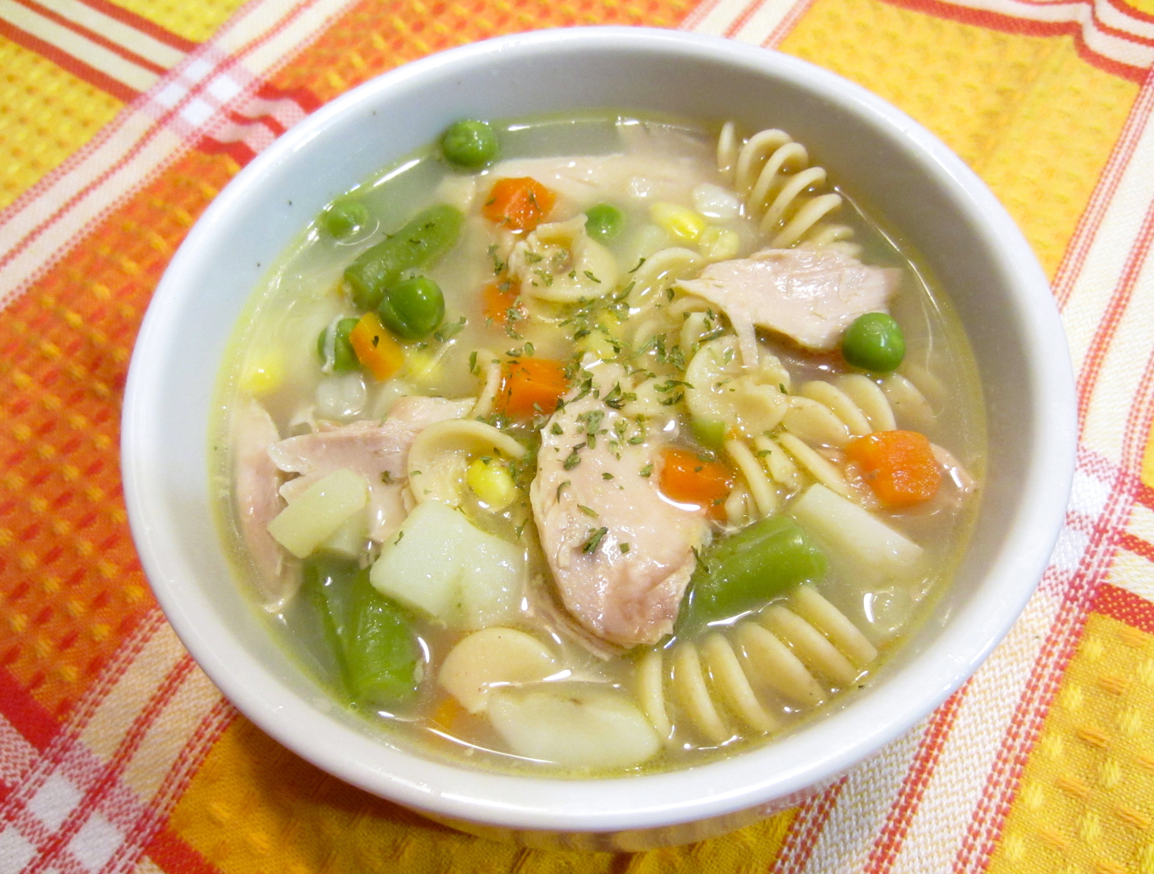 chicken and mixed vegetable soup