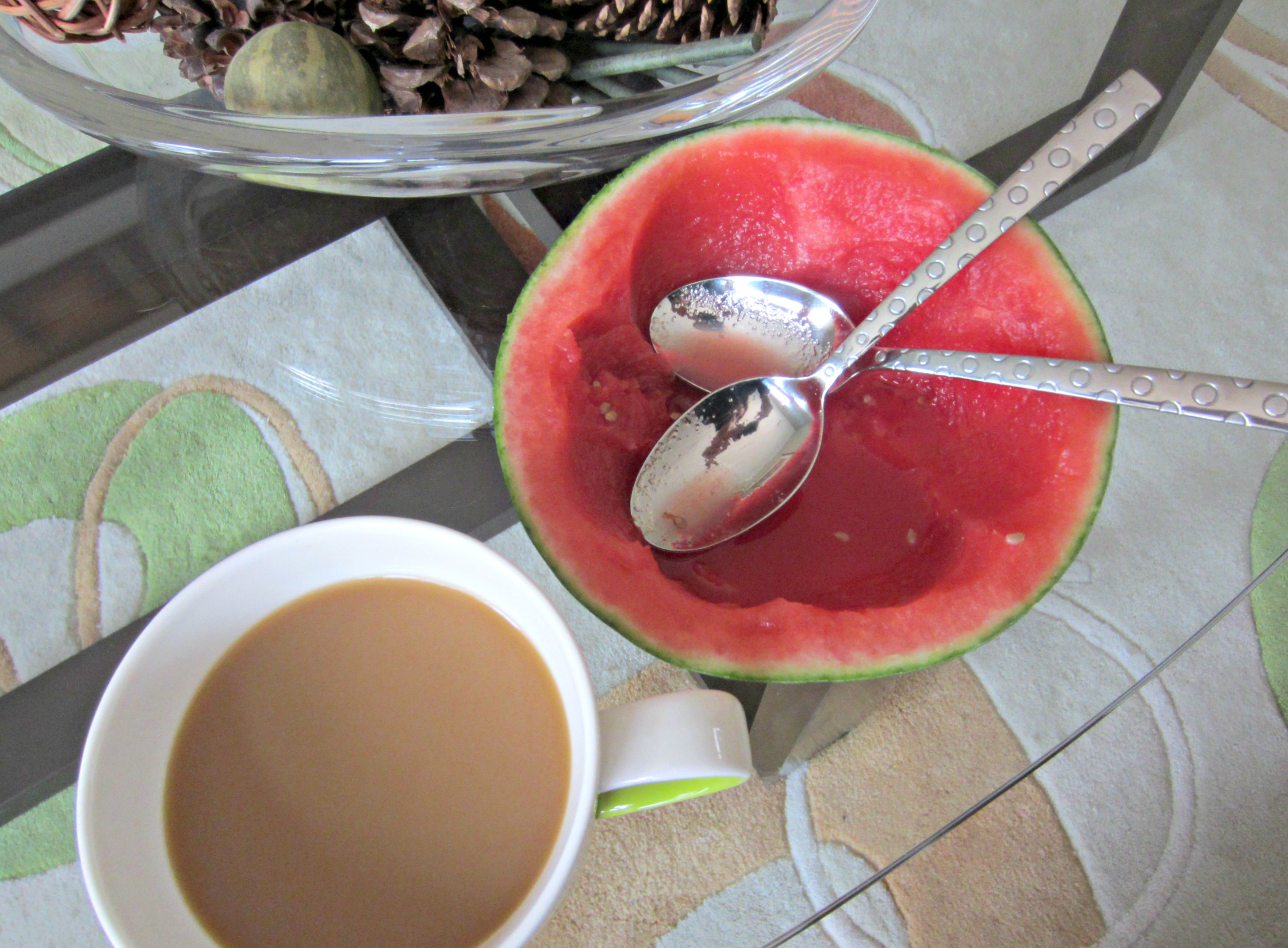 mini melon and coffee