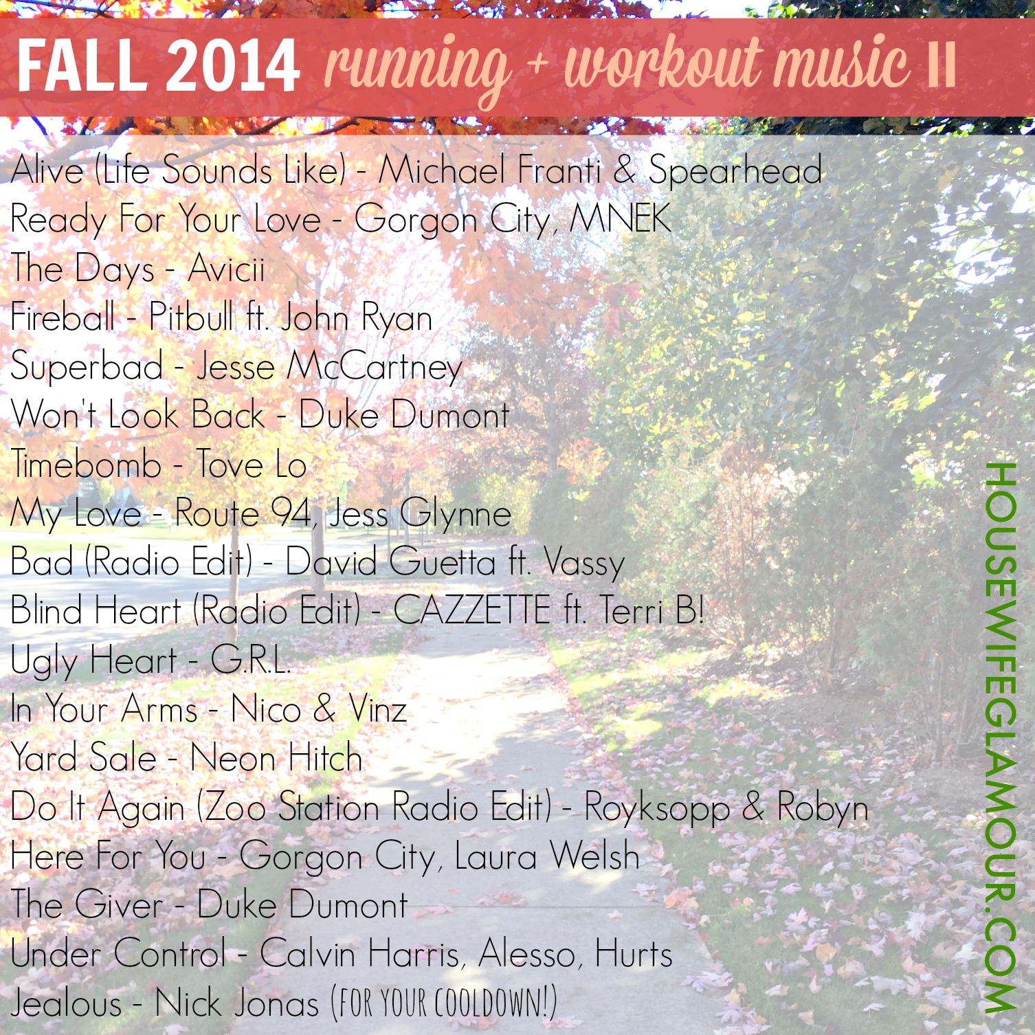 Fall Running and Workout Music Playlist