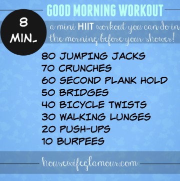 Mini HIIT workout before your shower