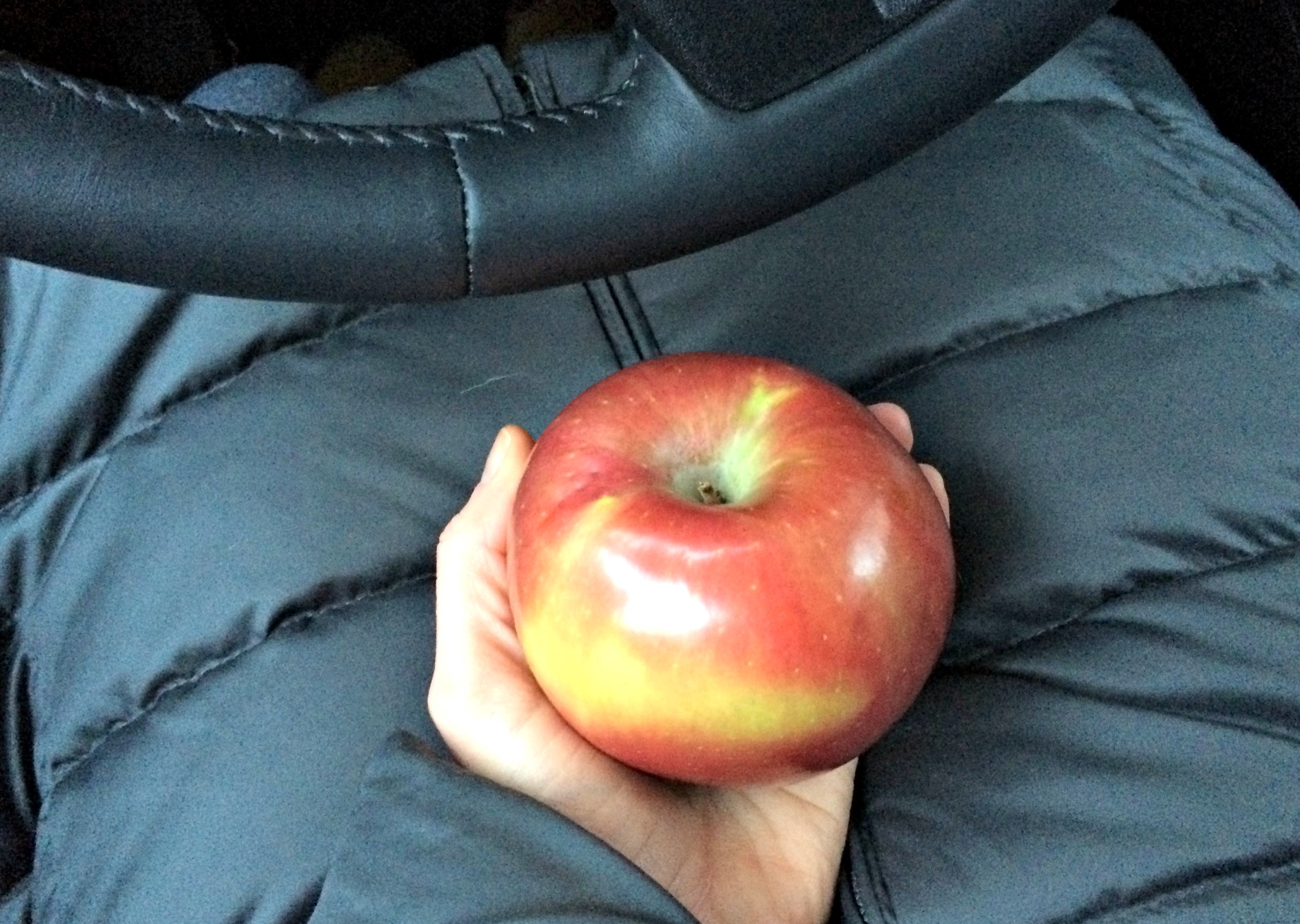 apple on the road