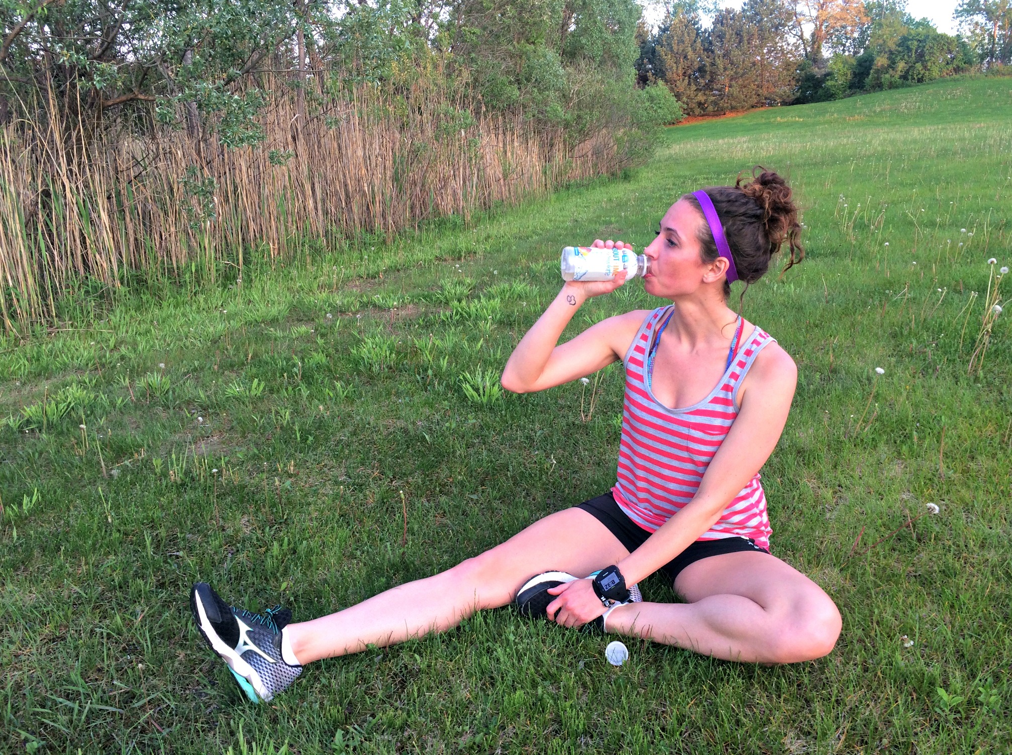 Tips on Staying Hydrated - Heather drinking About Time ProHydrate