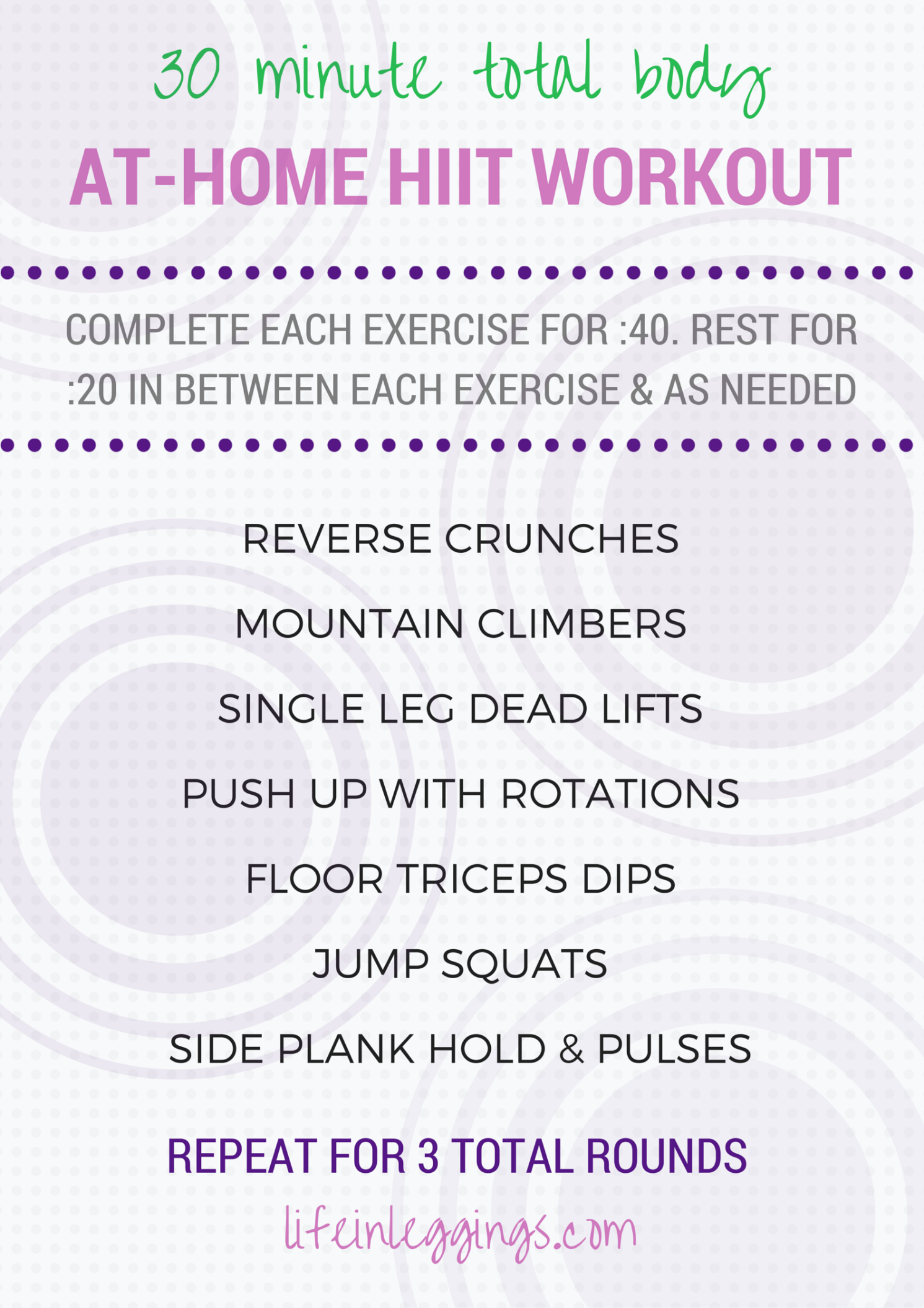 30 minute at-home hiit workout