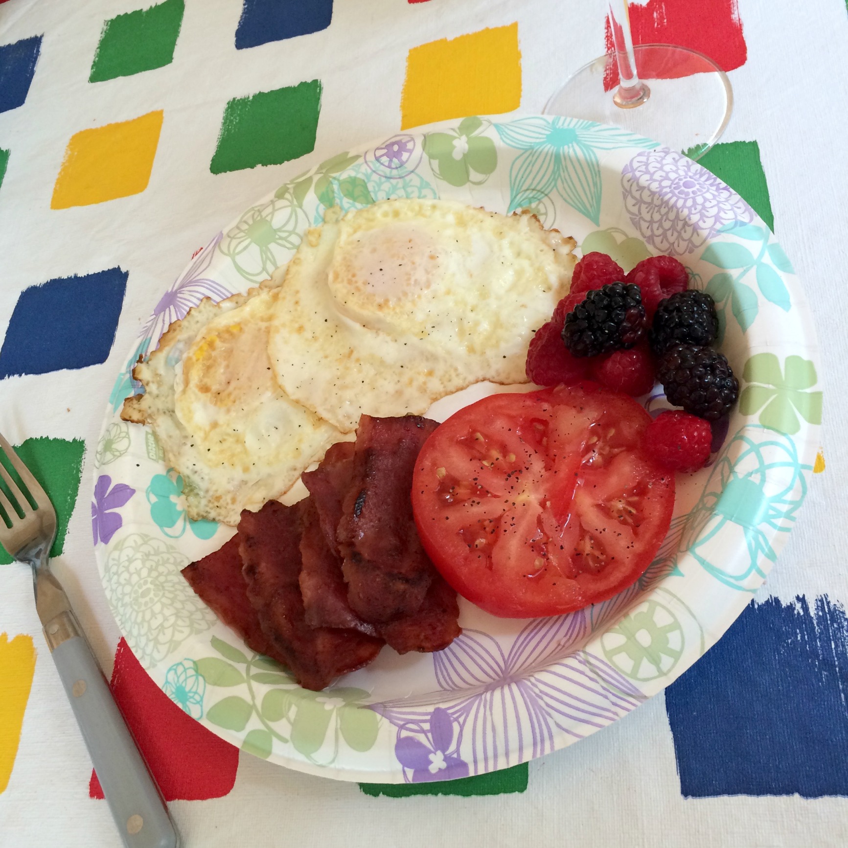 healthy breakfast on vacation