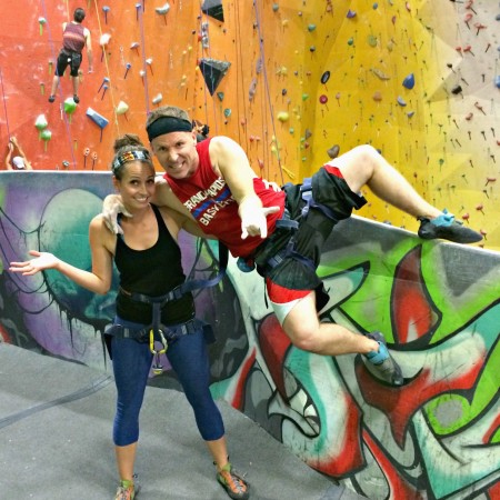 rock climbing training gym with scott
