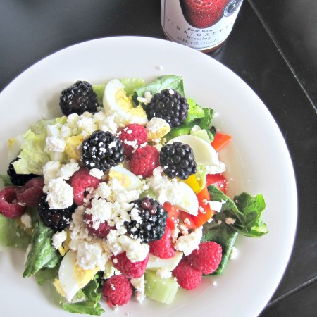 summer fruit and egg salad