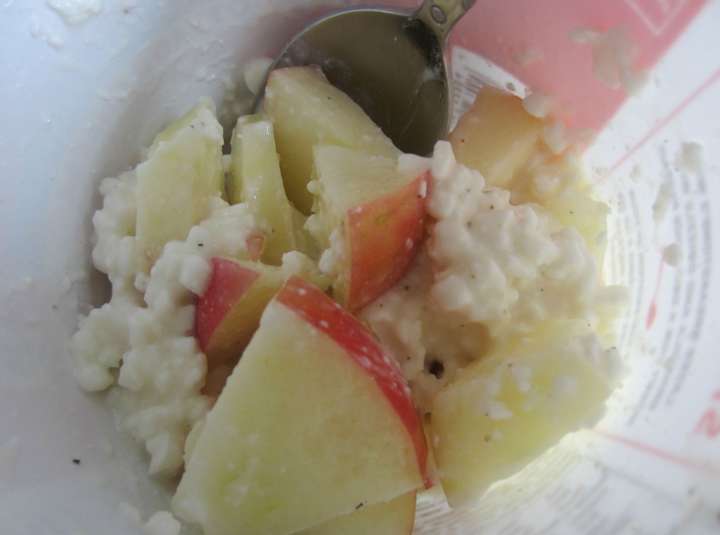 apples and cottage cheese
