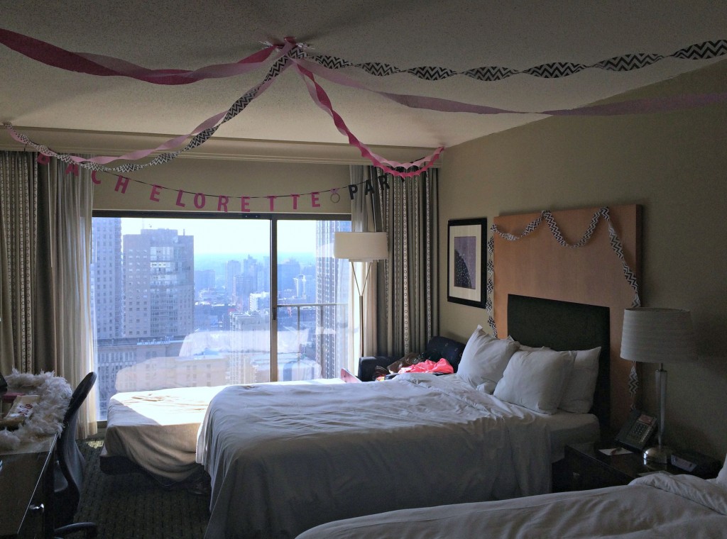 bachelorette party hotel room decorations