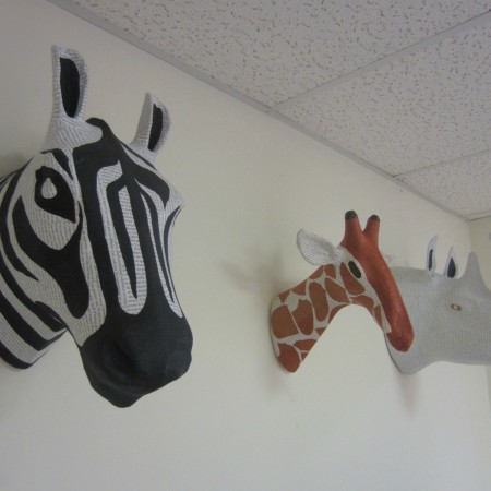 paper mache animal heads - anthropologie