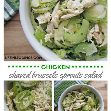 shaved brussels sprouts salad with chicken