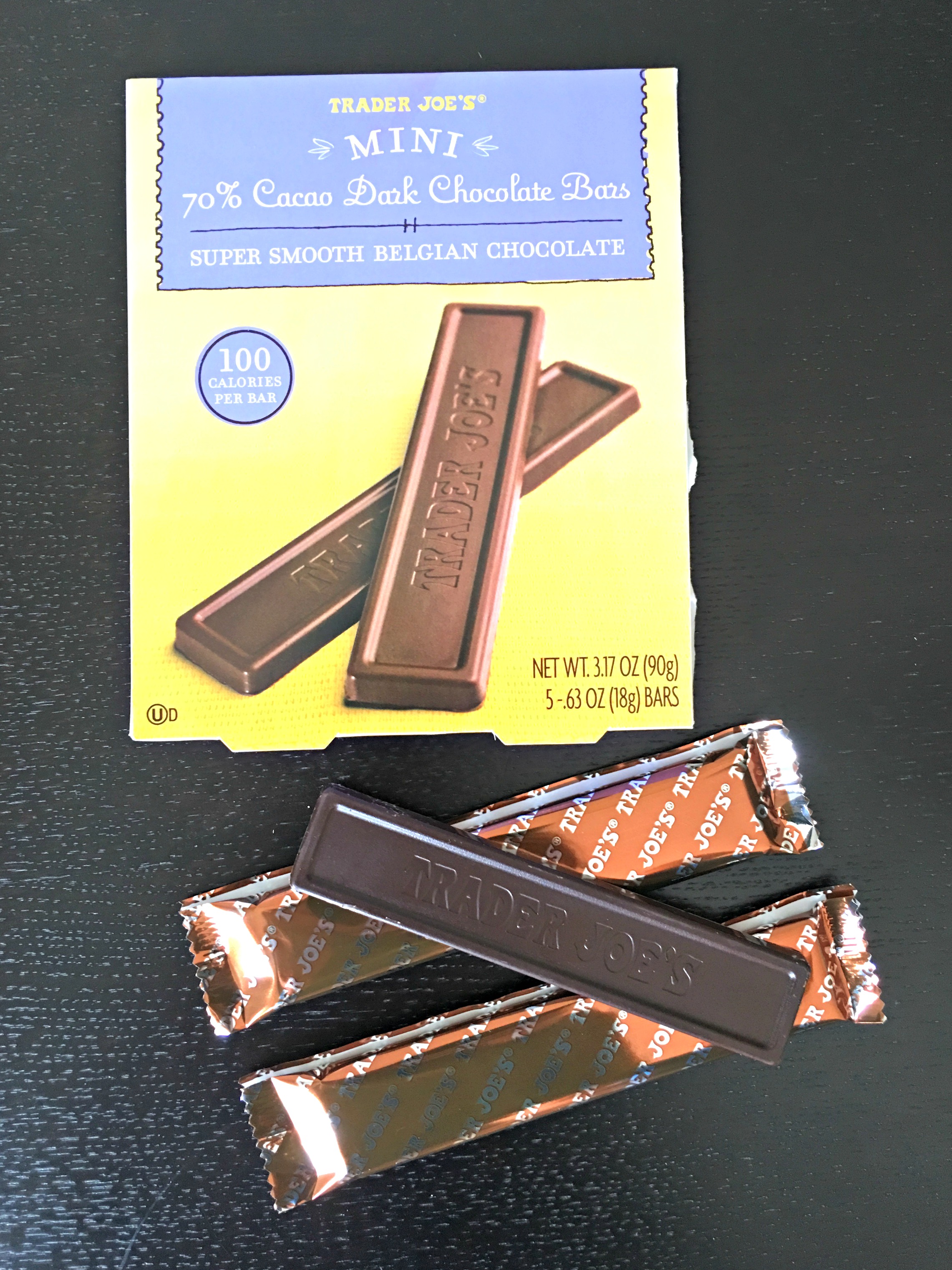 trader joe's mini cacao dark chocolate bars