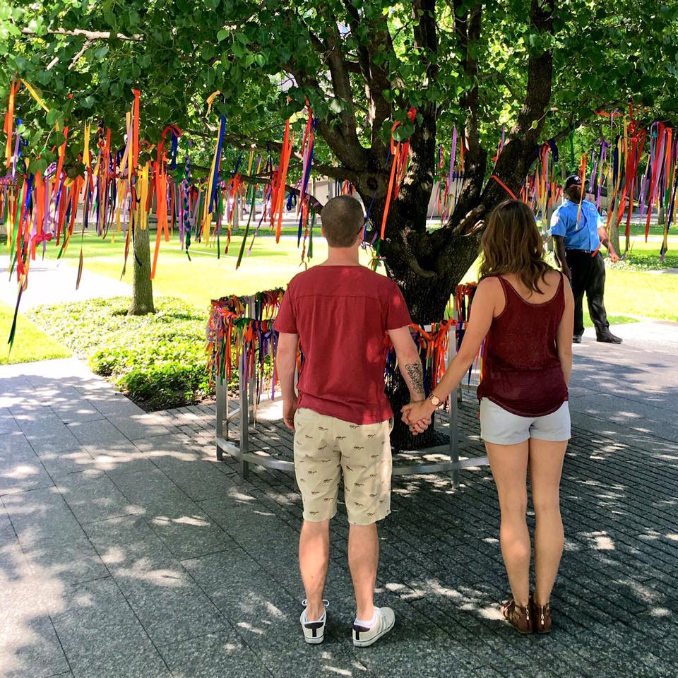 ORLANDO ribbons at 9/11 memorial NYC
