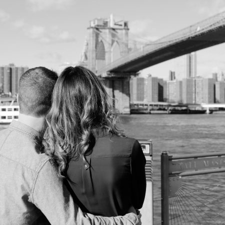 scott and heather overlooking skyline